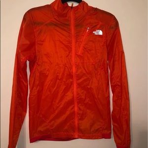 Orange North Face Windbreaker